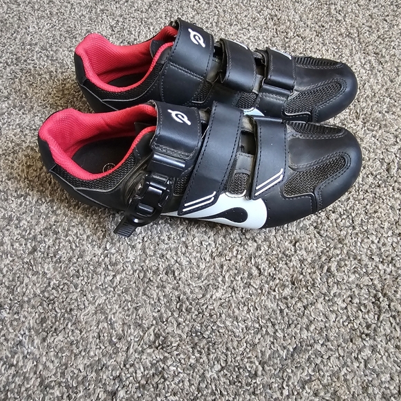 Peloton Cycling Shoes Women's Size 39 Black Red EXCELLENT CONDITION - Picture 6 of 8